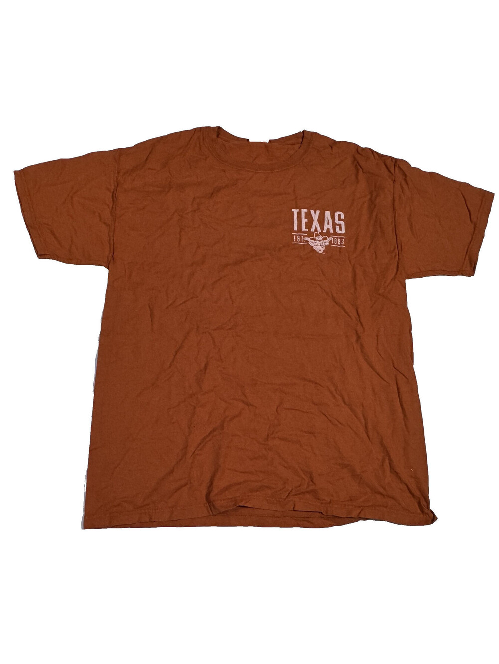 Texas Longhorns T Shirt Burnt Orange Comfort Wash Mens L NWT NEW